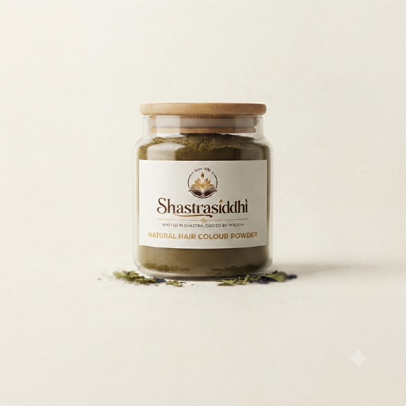 Shastra Siddhi Natural Hair Colour - Activated Charcoal, Pure Gomaya (Cow Dung), Chandan (Sandalwood) and Natural Aloe Vera 